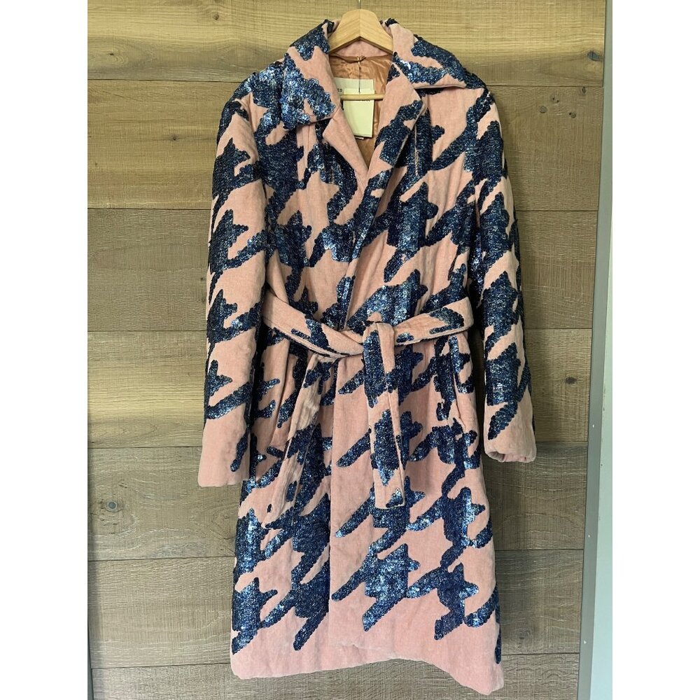 DRIES VAN NOTENBelted sequin-embellished cotton-blend terry coat Size IT 38/ US - Picture 4 of 15
